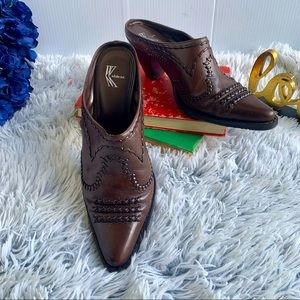 WHITE MT. WOMAN MULES LEATHER SHOES